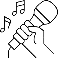 Karaoke-Funktion im Videofon – Hochzeitsgäste singen und hinterlassen persönliche Videobotschaften als kreative Idee für die Hochzeit